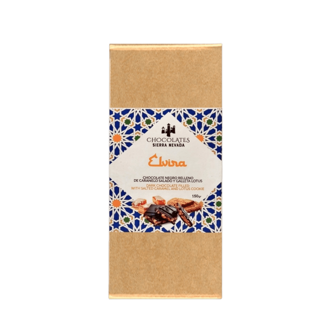 Chocolate negro 70% con caramelo salado y galleta lotus